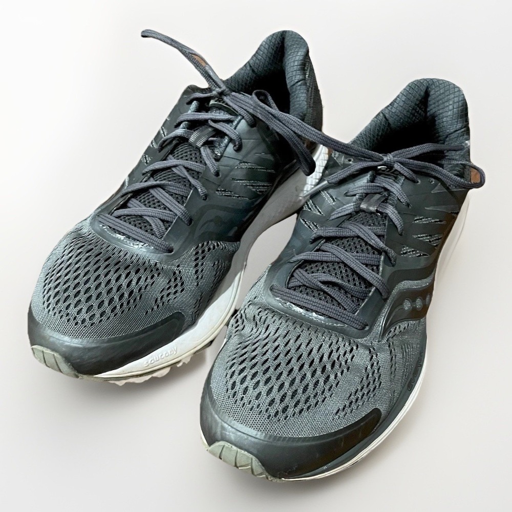 Saucony Ride Men's Running Shoes Black EVERUN Cushioned Sneakers 12.5